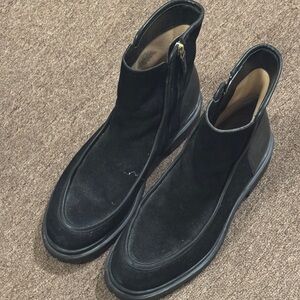 Lauren Ralph Lauren Black Suede Heeled Boots